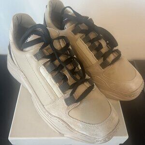 Brunello Cucinelli Leather Colorblock Pattern Chunky Sneakers Women's Size: 7 |